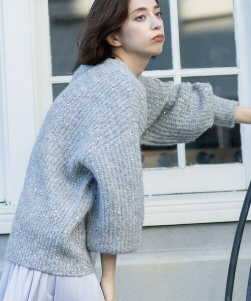 OPAQUE.CLIP / オペーク ドット クリップ ニット・セーター | オーバーサイズ スパンコールニット | 詳細4