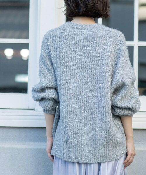 OPAQUE.CLIP / オペーク ドット クリップ ニット・セーター | オーバーサイズ スパンコールニット | 詳細8