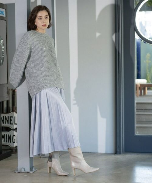 OPAQUE.CLIP / オペーク ドット クリップ ニット・セーター | オーバーサイズ スパンコールニット | 詳細9