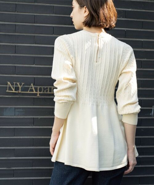 OPAQUE.CLIP / オペーク ドット クリップ ニット・セーター | ミニケーブル切替ペプラムニット | 詳細17