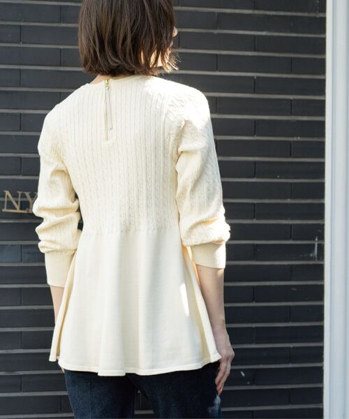 OPAQUE.CLIP / オペーク ドット クリップ ニット・セーター | ミニケーブル切替ペプラムニット | 詳細21