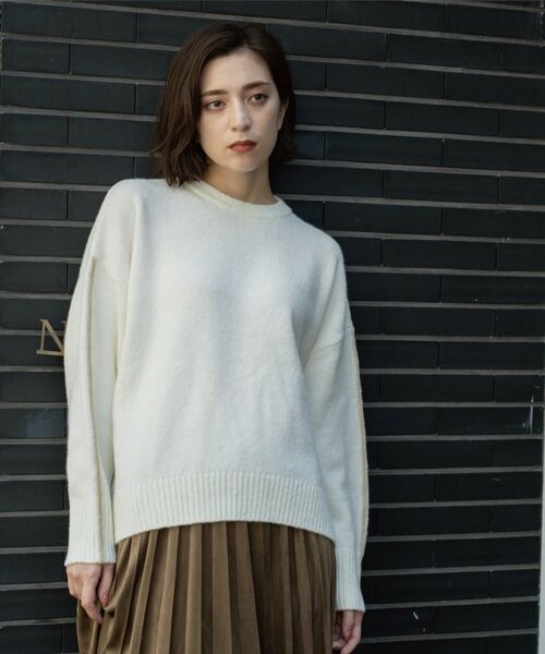 OPAQUE.CLIP / オペーク ドット クリップ ニット・セーター | 配色ラインクルーネックニット | 詳細16