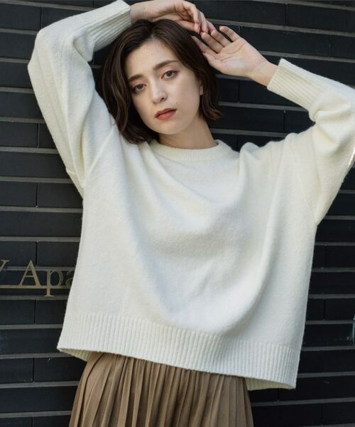 OPAQUE.CLIP / オペーク ドット クリップ ニット・セーター | 配色ラインクルーネックニット | 詳細17