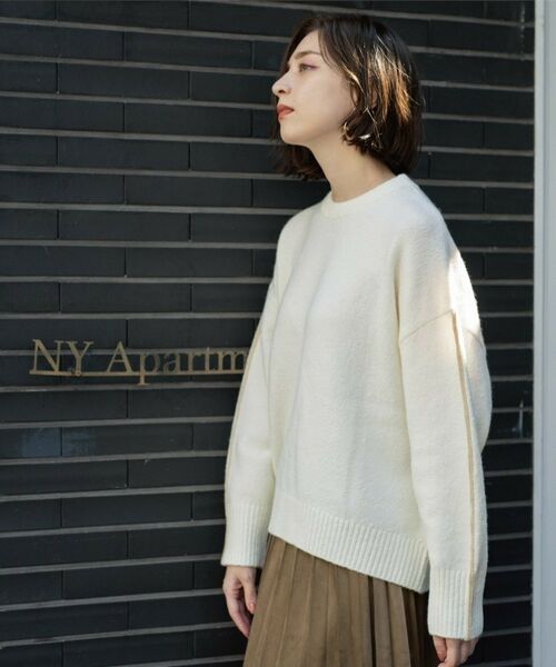 OPAQUE.CLIP / オペーク ドット クリップ ニット・セーター | 配色ラインクルーネックニット | 詳細18