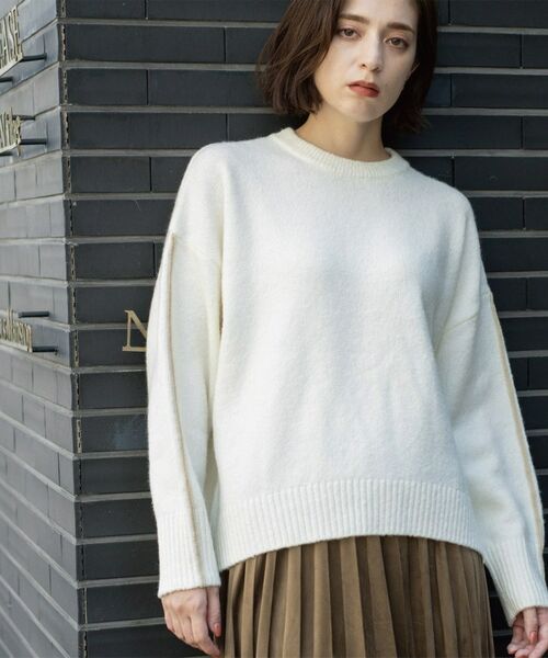 OPAQUE.CLIP / オペーク ドット クリップ ニット・セーター | 配色ラインクルーネックニット | 詳細19