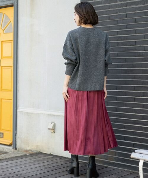 OPAQUE.CLIP / オペーク ドット クリップ ニット・セーター | 配色ラインクルーネックニット | 詳細9