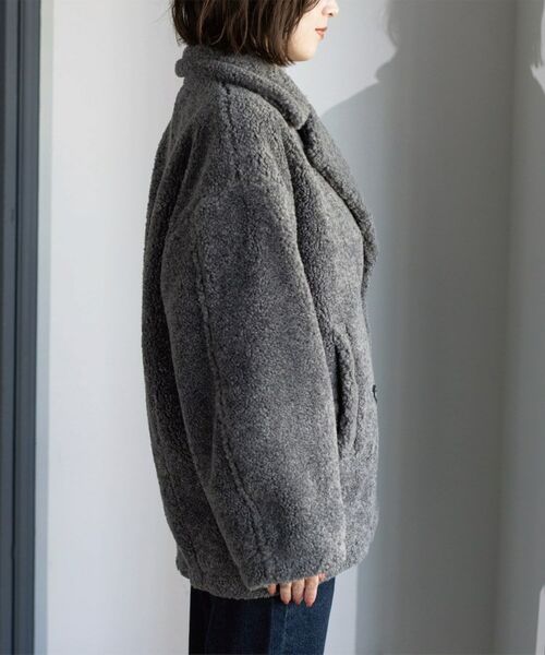 OPAQUE.CLIP / オペーク ドット クリップ ピーコート | フェイクボア コクーンPコート | 詳細24