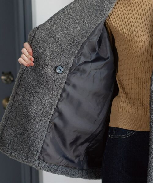 OPAQUE.CLIP / オペーク ドット クリップ ピーコート | フェイクボア コクーンPコート | 詳細27