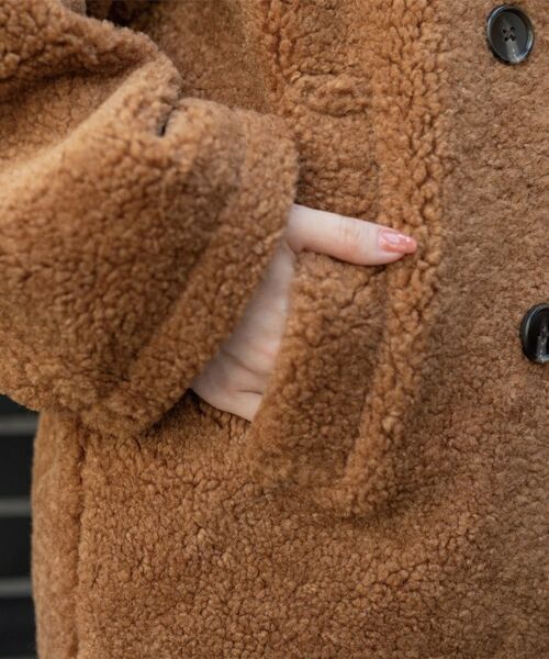 OPAQUE.CLIP / オペーク ドット クリップ ピーコート | フェイクボア コクーンPコート | 詳細29