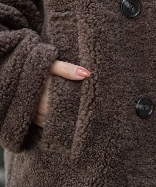 OPAQUE.CLIP / オペーク ドット クリップ ピーコート | フェイクボア コクーンPコート | 詳細30