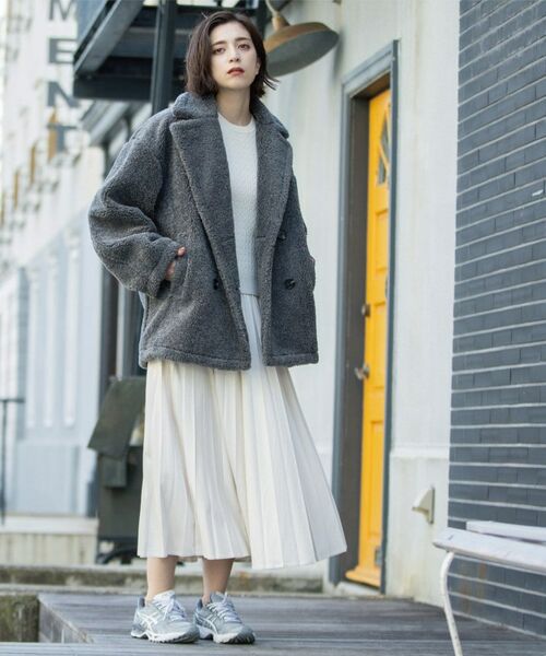 OPAQUE.CLIP / オペーク ドット クリップ ピーコート | フェイクボア コクーンPコート | 詳細7