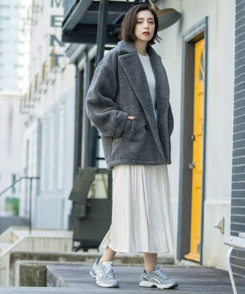 OPAQUE.CLIP / オペーク ドット クリップ ピーコート | フェイクボア コクーンPコート | 詳細8