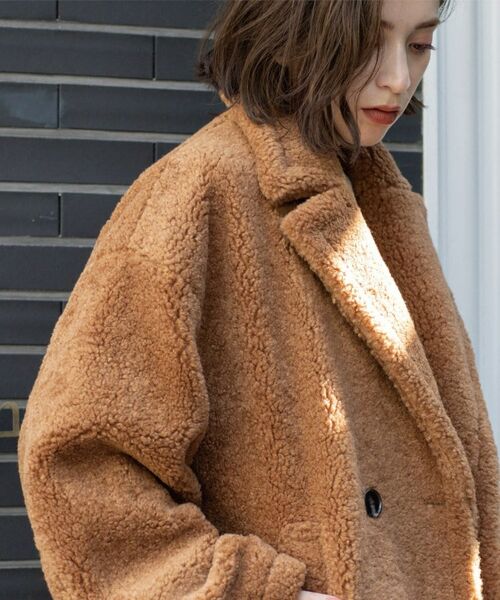 OPAQUE.CLIP / オペーク ドット クリップ ピーコート | フェイクボア コクーンPコート | 詳細9