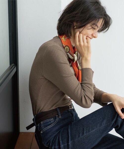 OPAQUE.CLIP / オペーク ドット クリップ ニット・セーター | ハイネックリブニット【洗濯機OK】《6col》 | 詳細13