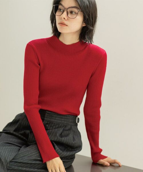 OPAQUE.CLIP / オペーク ドット クリップ ニット・セーター | ハイネックリブニット【洗濯機OK】《6col》 | 詳細16