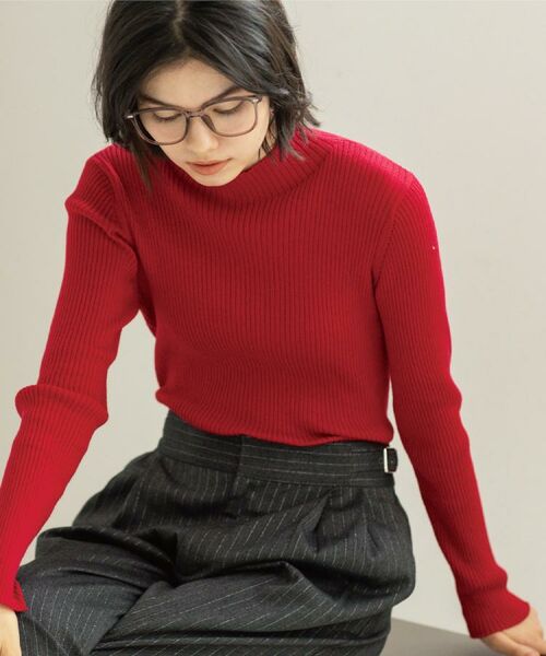 OPAQUE.CLIP / オペーク ドット クリップ ニット・セーター | ハイネックリブニット【洗濯機OK】《6col》 | 詳細18