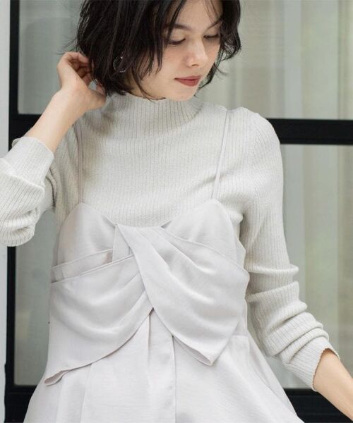 OPAQUE.CLIP / オペーク ドット クリップ ニット・セーター | ハイネックリブニット【洗濯機OK】《6col》 | 詳細21