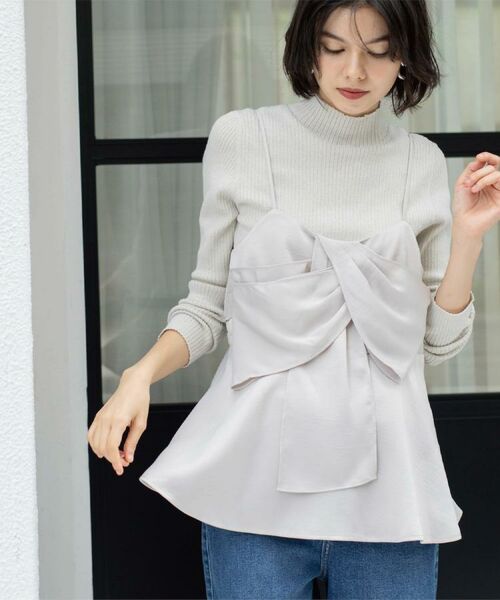 OPAQUE.CLIP / オペーク ドット クリップ ニット・セーター | ハイネックリブニット【洗濯機OK】《6col》 | 詳細22