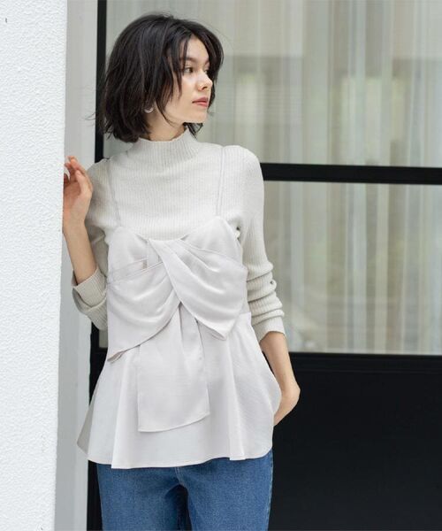 OPAQUE.CLIP / オペーク ドット クリップ ニット・セーター | ハイネックリブニット【洗濯機OK】《6col》 | 詳細23