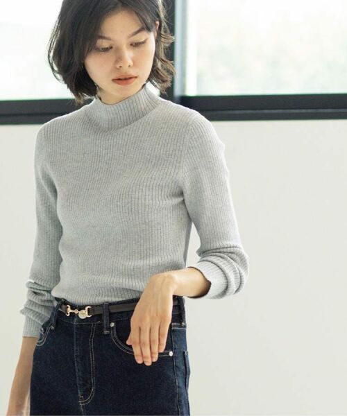 OPAQUE.CLIP / オペーク ドット クリップ ニット・セーター | ハイネックリブニット【洗濯機OK】《6col》 | 詳細25