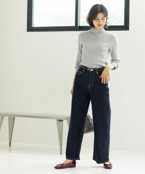 OPAQUE.CLIP / オペーク ドット クリップ ニット・セーター | ハイネックリブニット【洗濯機OK】《6col》 | 詳細29