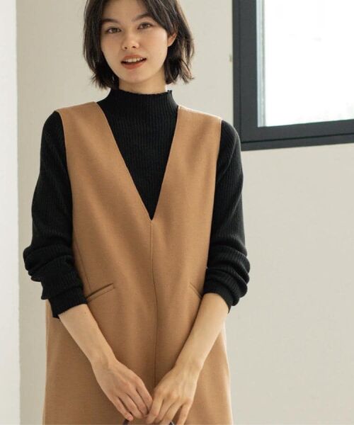 OPAQUE. CLIP/オペーク ドット クリップ ハイネックリブニット【洗濯機OK】《6col》 ブラック(019) 36(S)