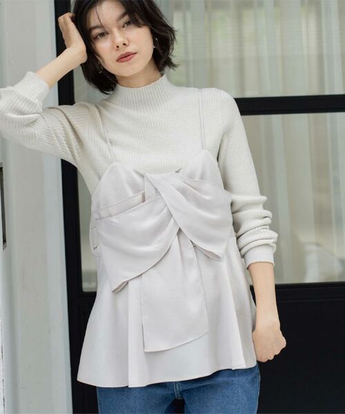 OPAQUE. CLIP/オペーク ドット クリップ ハイネックリブニット【洗濯機OK】《6col》 オフホワイト(603) 38(M)