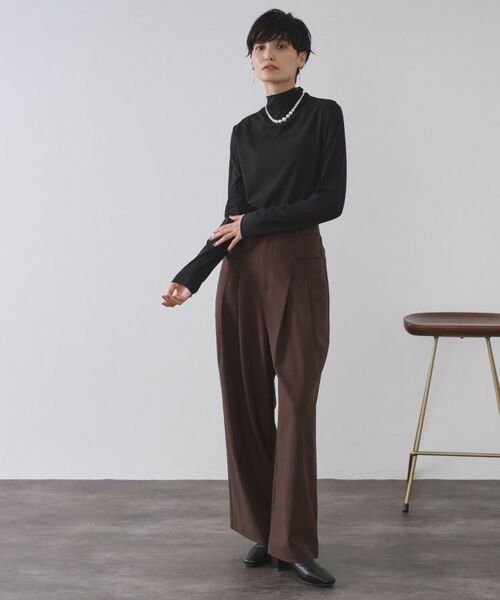 OPAQUE.CLIP / オペーク ドット クリップ カットソー | シアーハイネックトップス【洗濯機OK】 | 詳細10