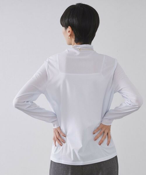 OPAQUE.CLIP / オペーク ドット クリップ カットソー | シアーハイネックトップス【洗濯機OK】 | 詳細13