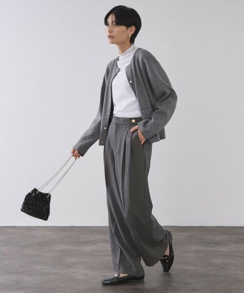 OPAQUE.CLIP / オペーク ドット クリップ カットソー | シアーハイネックトップス【洗濯機OK】 | 詳細15