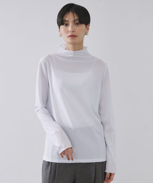 OPAQUE.CLIP / オペーク ドット クリップ カットソー | シアーハイネックトップス【洗濯機OK】 | 詳細17