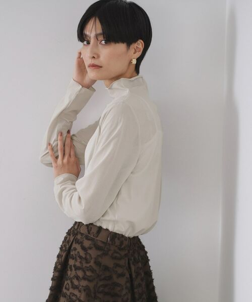 OPAQUE.CLIP / オペーク ドット クリップ カットソー | シアーハイネックトップス【洗濯機OK】 | 詳細5