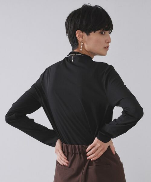 OPAQUE.CLIP / オペーク ドット クリップ カットソー | シアーハイネックトップス【洗濯機OK】 | 詳細9