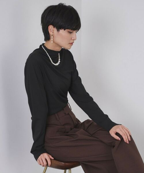 OPAQUE. CLIP/オペーク ドット クリップ シアーハイネックトップス【洗濯機OK】 ブラック(019) 38(M) OPAQUE. CLIP/オペーク ドット クリップ シアーハイネックトップス【洗濯機OK】 ブラック(019) 38(M)