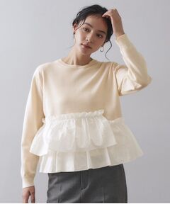 OPAQUE.CLIP / オペーク ドット クリップ ニット・セーター | フリルドッキングニット【洗濯機OK】