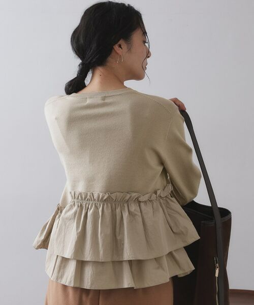 OPAQUE.CLIP / オペーク ドット クリップ ニット・セーター | フリルドッキングニット【洗濯機OK】 | 詳細1