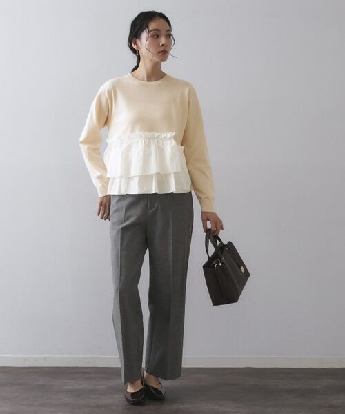 OPAQUE.CLIP / オペーク ドット クリップ ニット・セーター | フリルドッキングニット【洗濯機OK】 | 詳細10