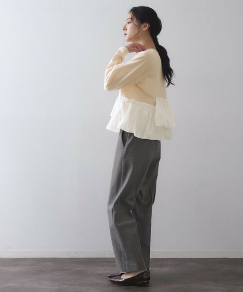 OPAQUE.CLIP / オペーク ドット クリップ ニット・セーター | フリルドッキングニット【洗濯機OK】 | 詳細11