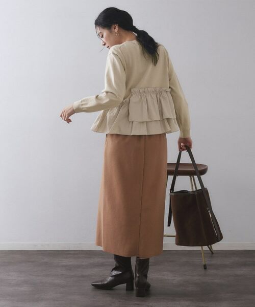 OPAQUE.CLIP / オペーク ドット クリップ ニット・セーター | フリルドッキングニット【洗濯機OK】 | 詳細3