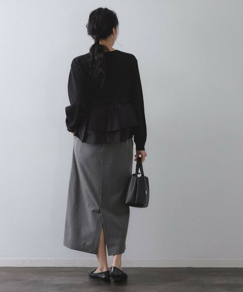 OPAQUE.CLIP / オペーク ドット クリップ ニット・セーター | フリルドッキングニット【洗濯機OK】 | 詳細7