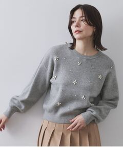 OPAQUE.CLIP / オペーク ドット クリップ ニット・セーター | ビジューニットトップス【洗える】