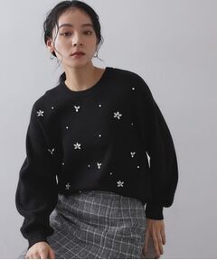 OPAQUE.CLIP / オペーク ドット クリップ ニット・セーター | ビジューニットトップス【洗える】