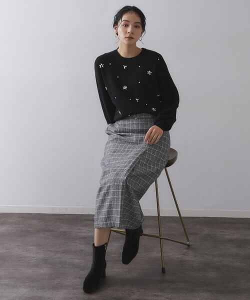 OPAQUE.CLIP / オペーク ドット クリップ ニット・セーター | ビジューニットトップス【洗える】 | 詳細7