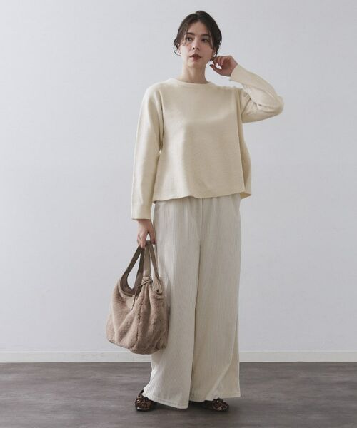 OPAQUE.CLIP / オペーク ドット クリップ ニット・セーター | ペプラムニット【洗濯機OK】 | 詳細2