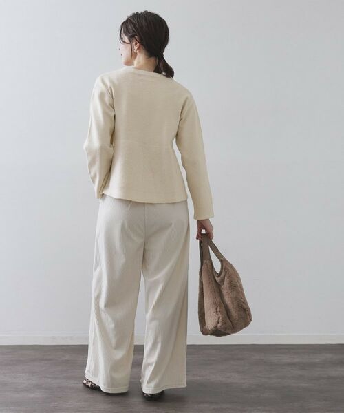 OPAQUE.CLIP / オペーク ドット クリップ ニット・セーター | ペプラムニット【洗濯機OK】 | 詳細3