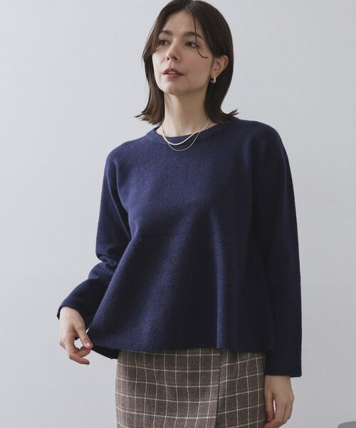 OPAQUE.CLIP / オペーク ドット クリップ ニット・セーター | ペプラムニット【洗濯機OK】 | 詳細9