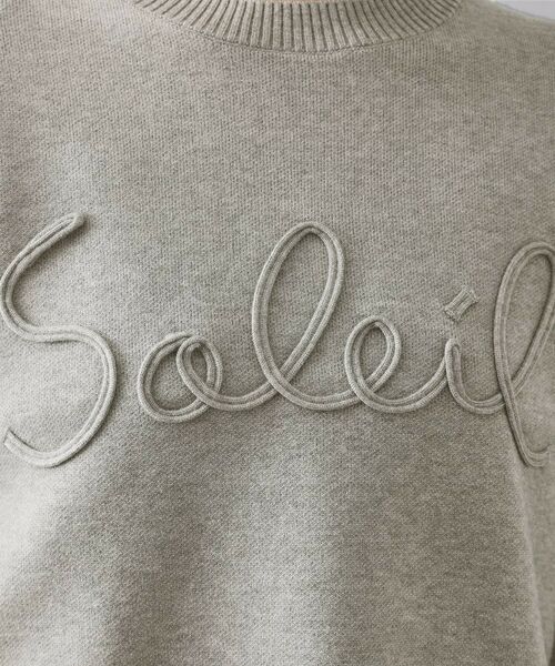 OPAQUE.CLIP / オペーク ドット クリップ ニット・セーター | チェーン刺繍ロゴニット【洗濯機OK】 | 詳細12