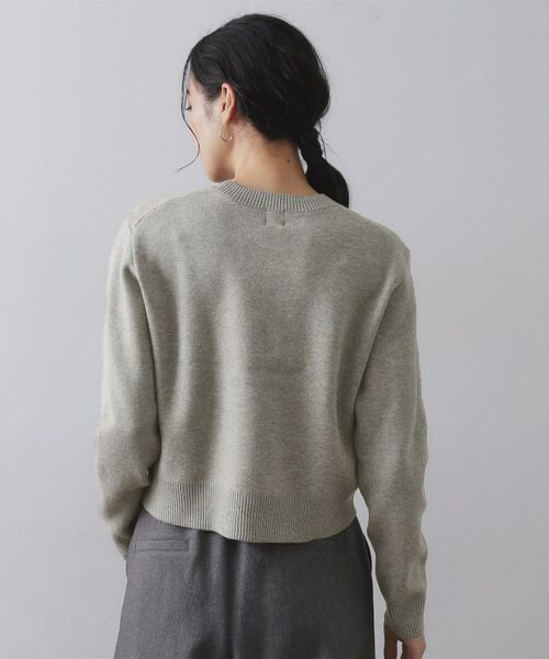 OPAQUE.CLIP / オペーク ドット クリップ ニット・セーター | チェーン刺繍ロゴニット【洗濯機OK】 | 詳細15