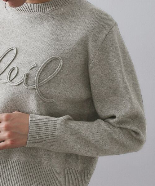 OPAQUE.CLIP / オペーク ドット クリップ ニット・セーター | チェーン刺繍ロゴニット【洗濯機OK】 | 詳細17