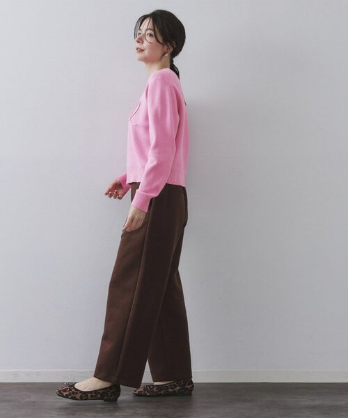 OPAQUE.CLIP / オペーク ドット クリップ ニット・セーター | チェーン刺繍ロゴニット【洗濯機OK】 | 詳細7